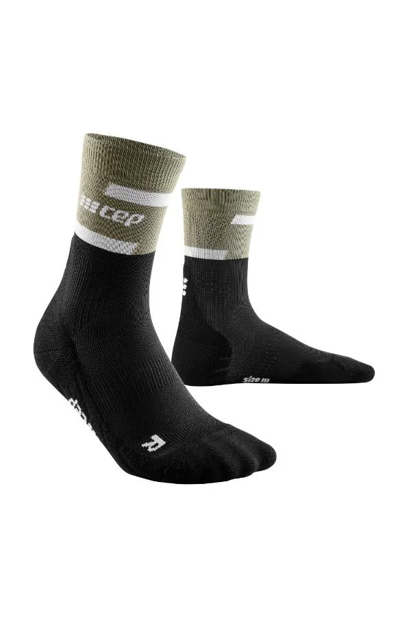 سي إي بي جوارب الجري الضاغطة  منتصف الساق  زيتونيأسود للرجال